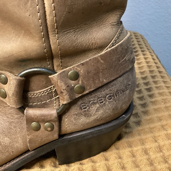 BCBG Girls Harness Boots Women's Size 8.5 B Moto Square Toe Western USA - Picture 5 of 11